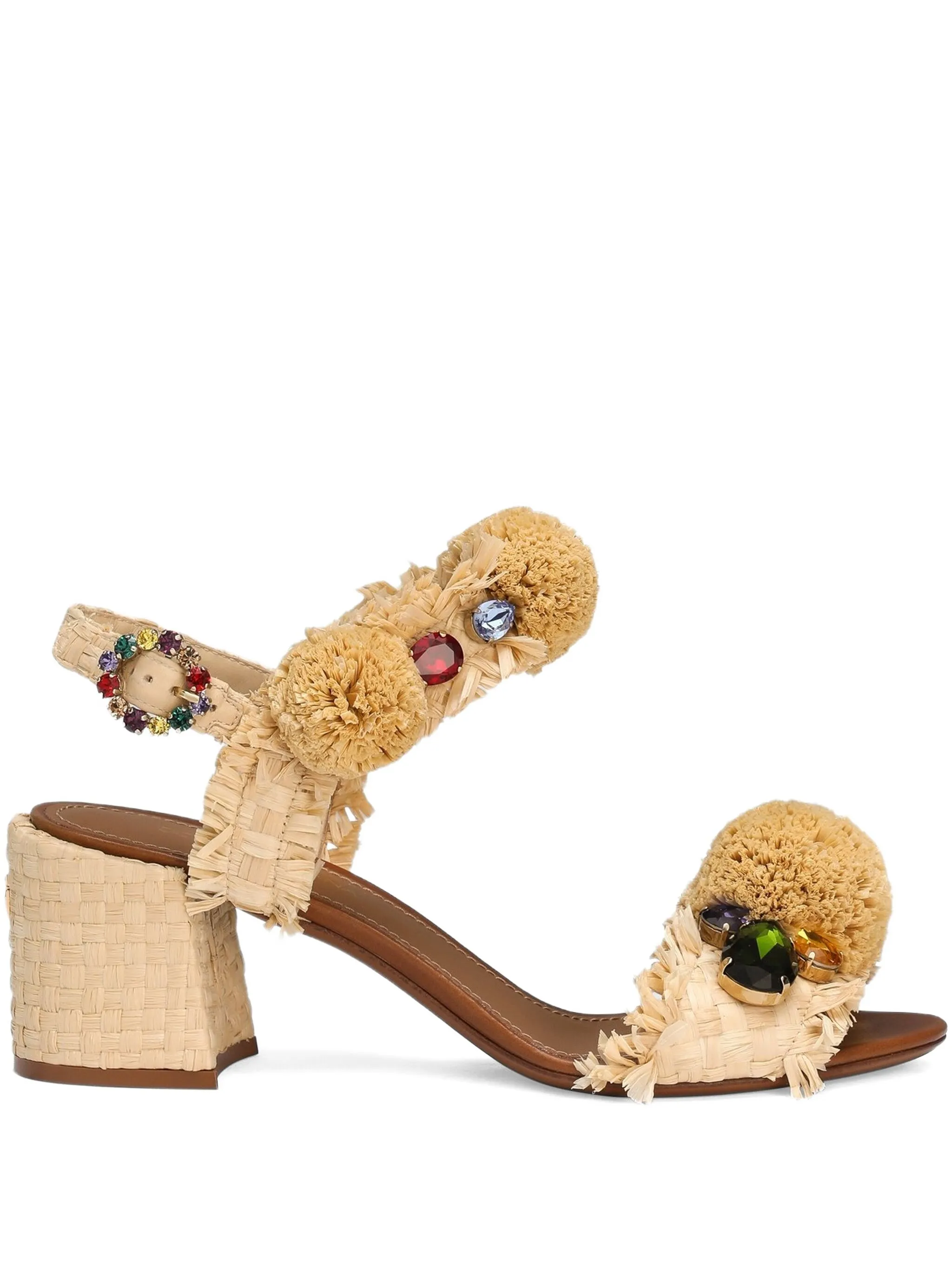 60mm pompom-detail sandals