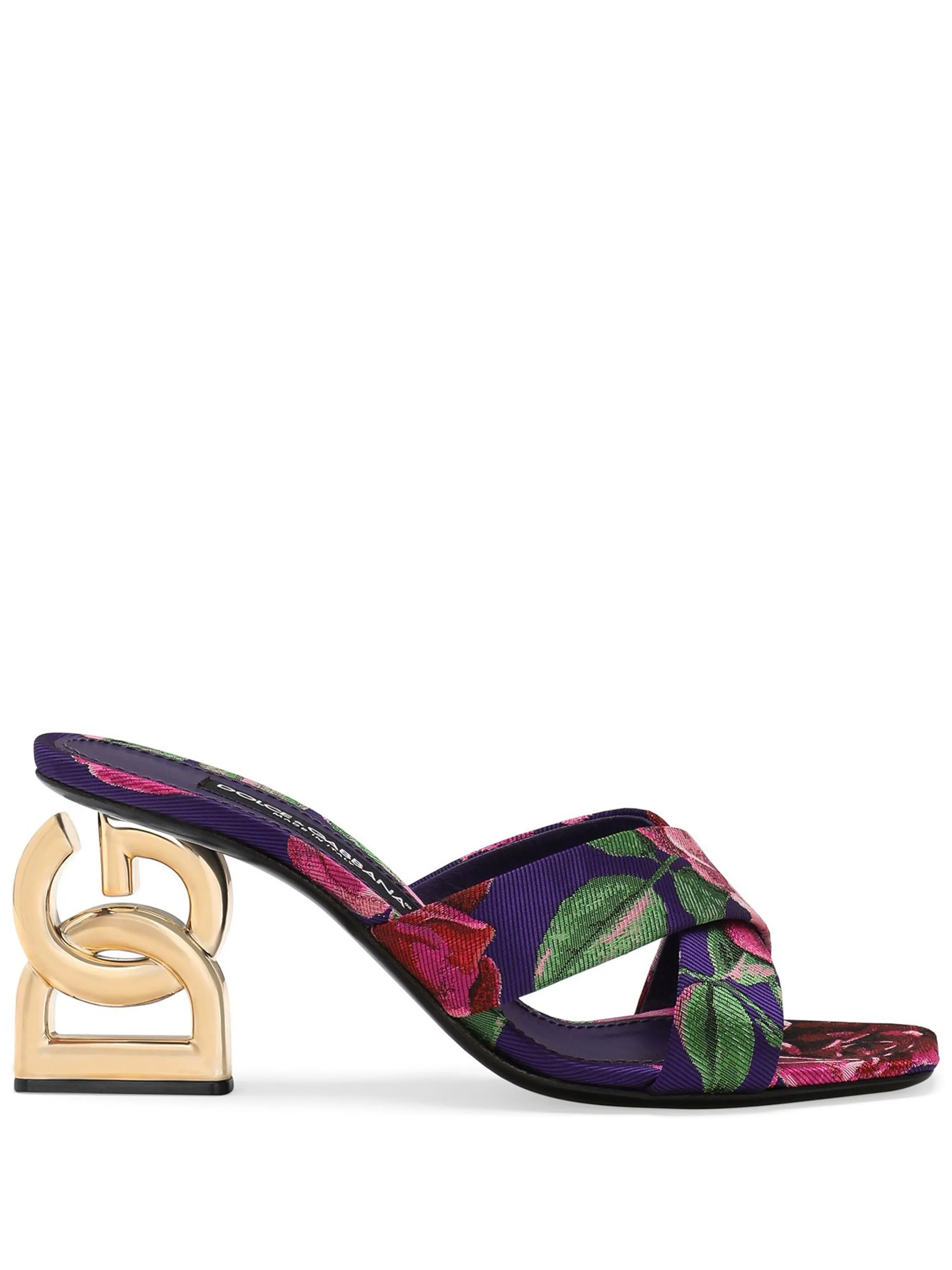 floral-jacquard sandals