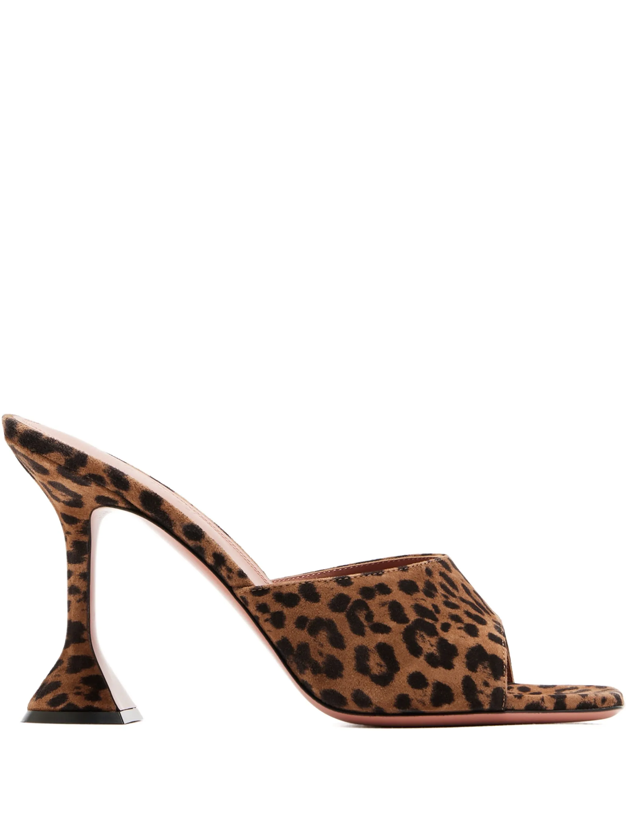 95mm leopard-print heeled sandals