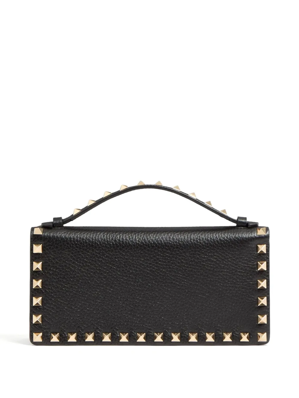 Rockstud grained-leather cross body bag