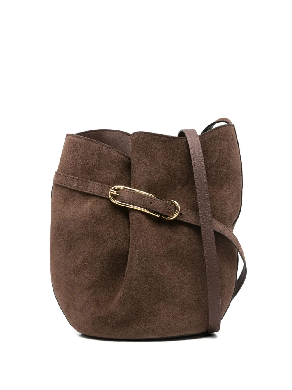 Suede bucket bag