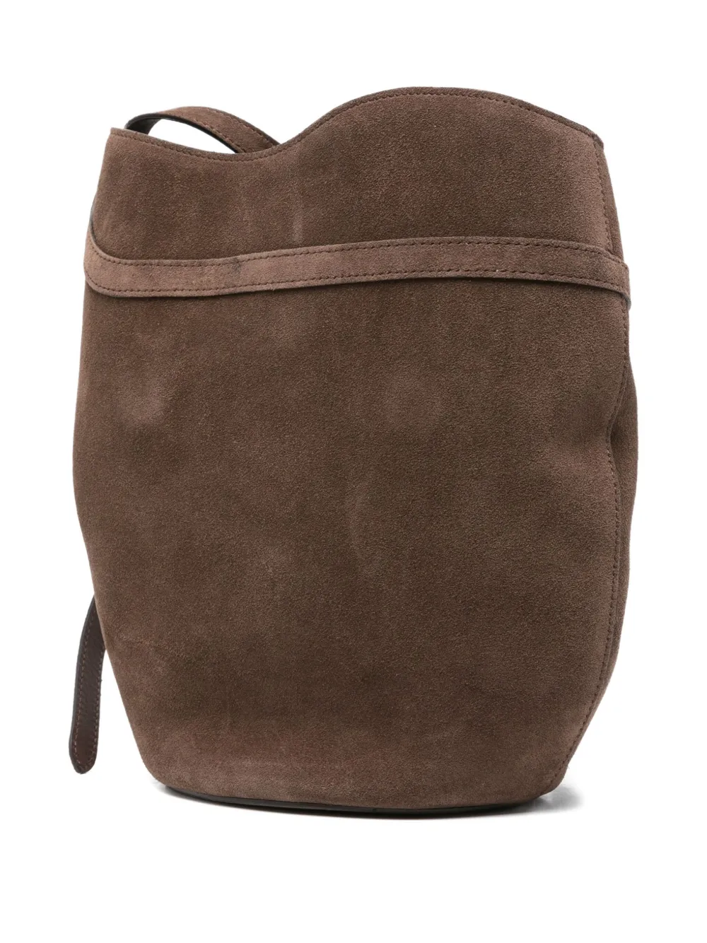 Suede bucket bag