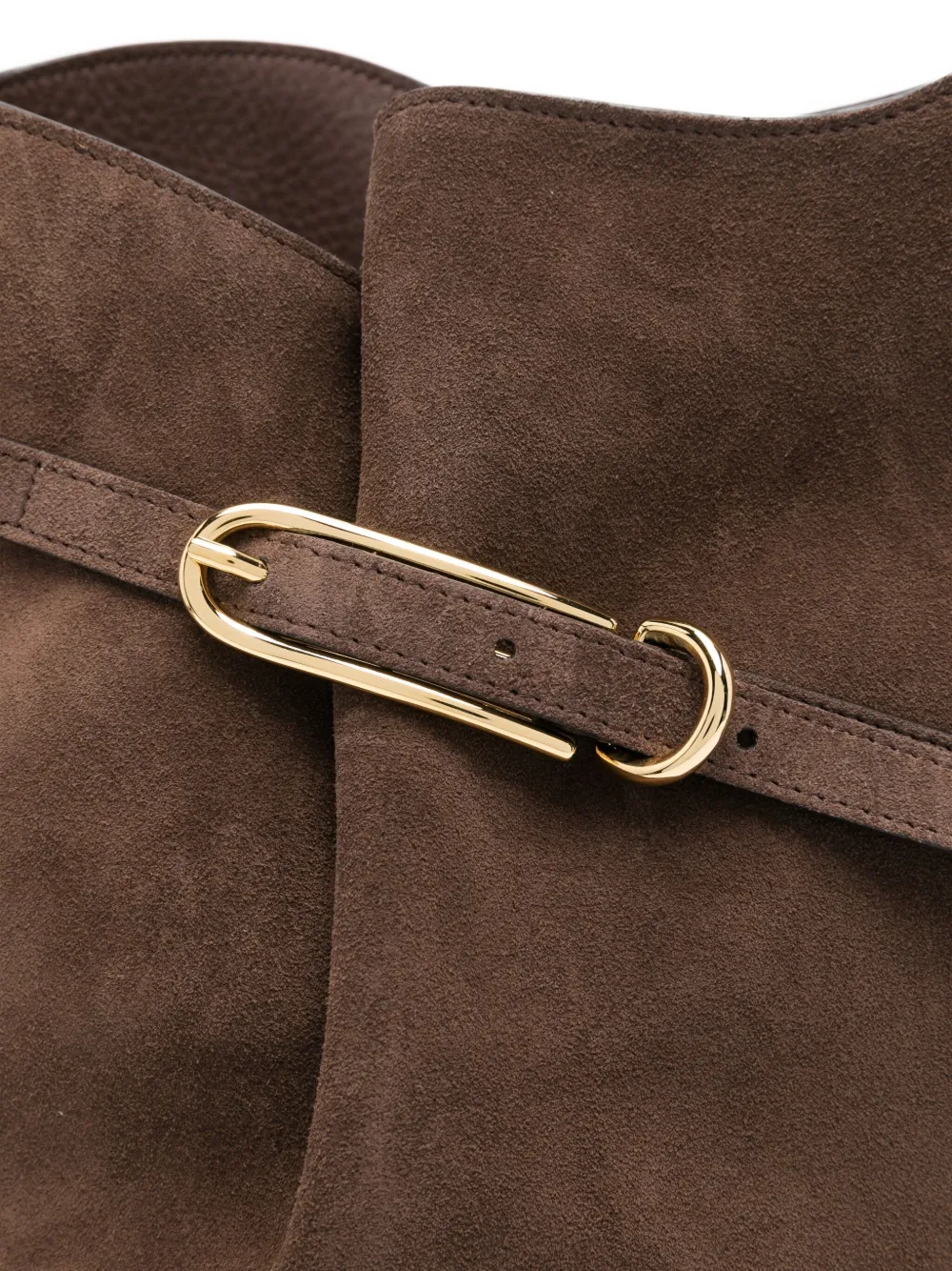 Suede bucket bag