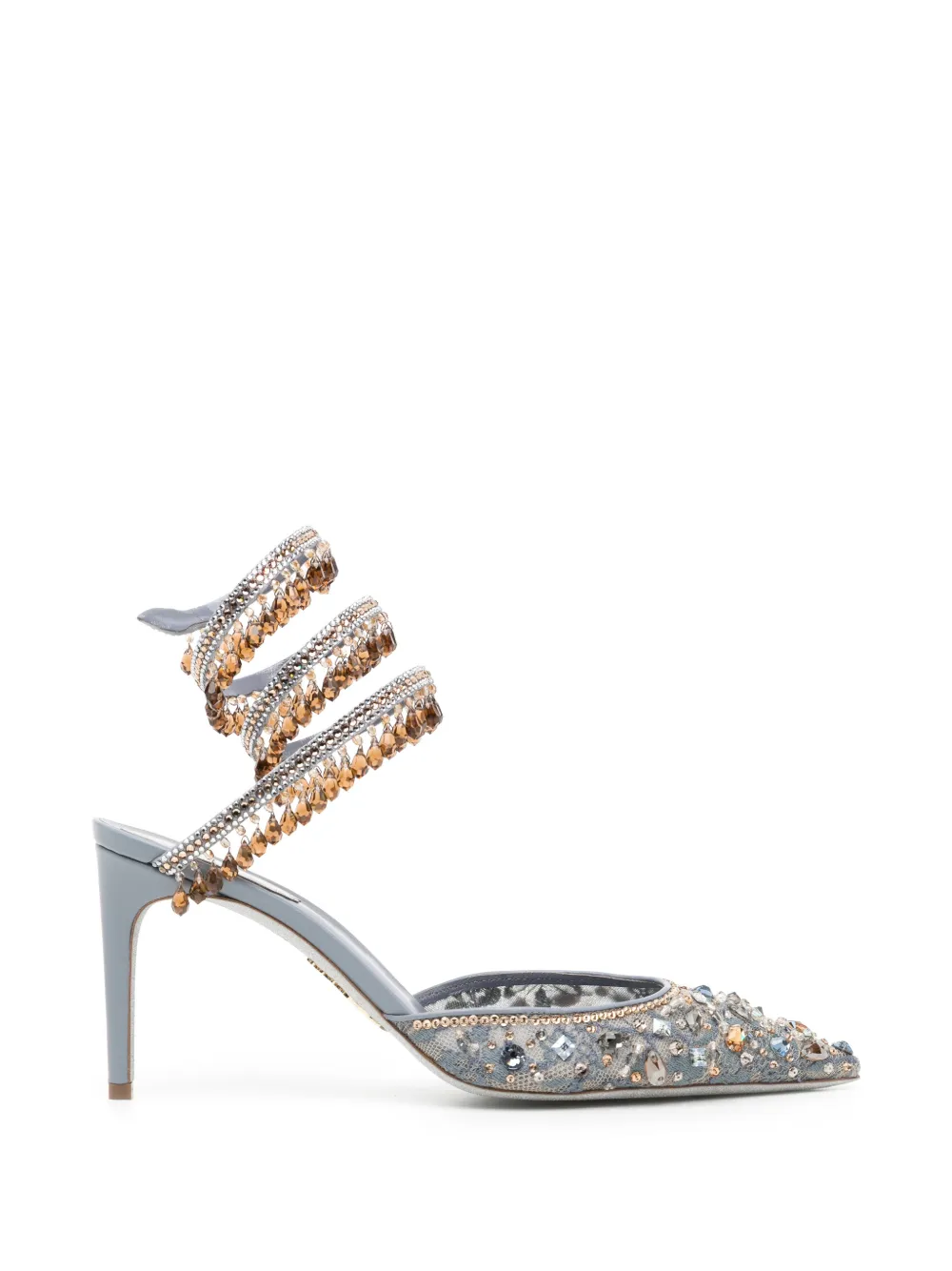 100mm Christy crystal-embellished pumps