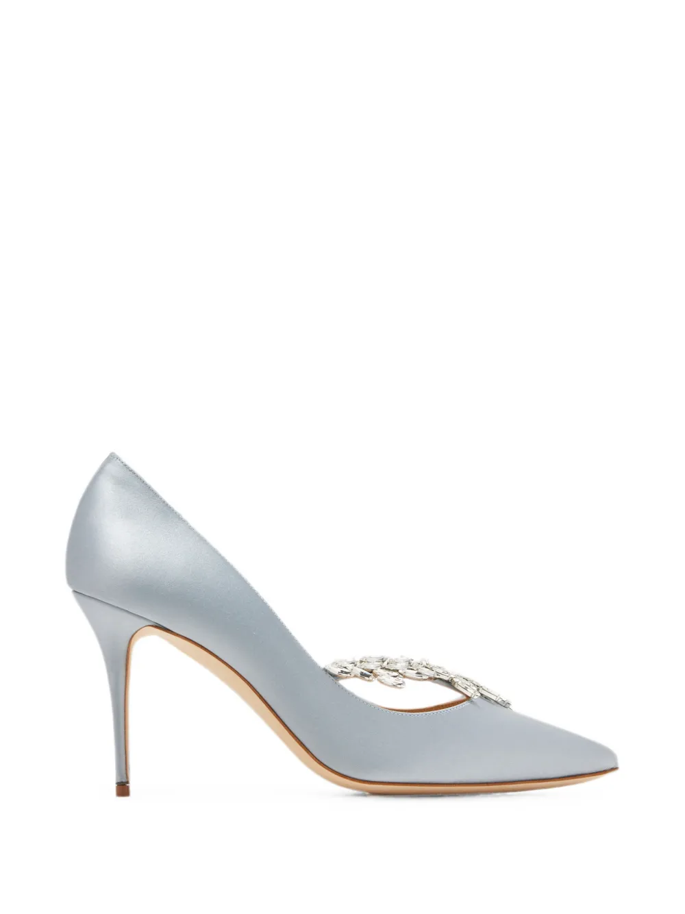 Nadira crystal-embellished satin pumps