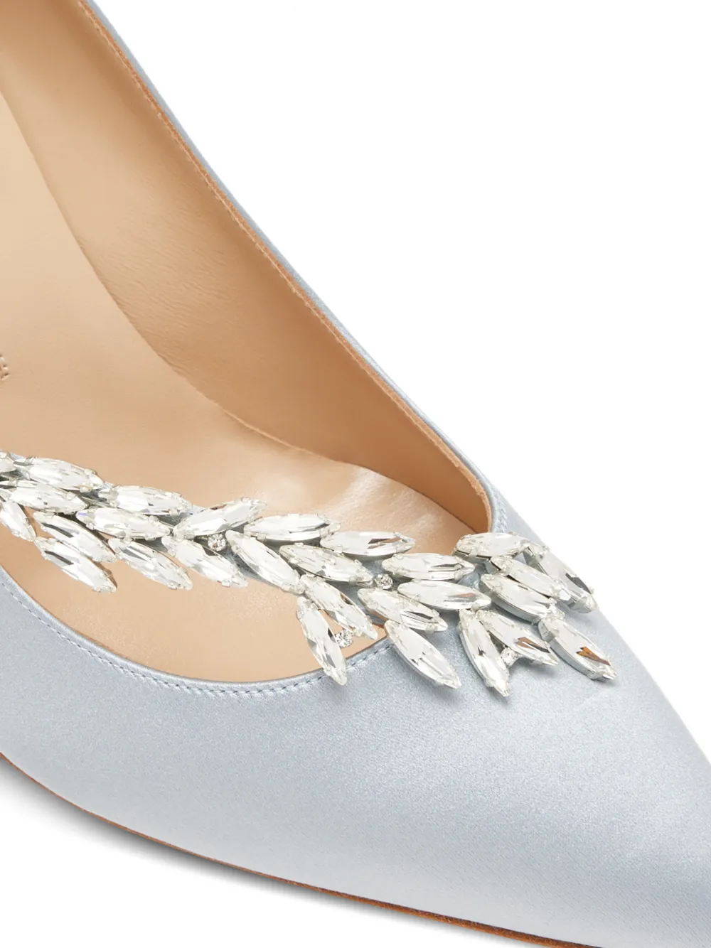 Nadira crystal-embellished satin pumps