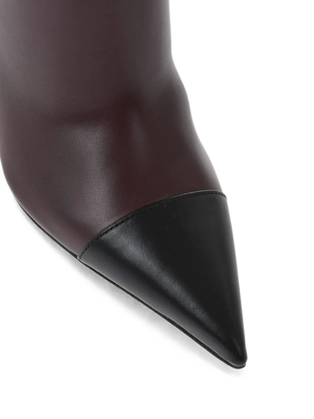 Contrast-toe ankle boots