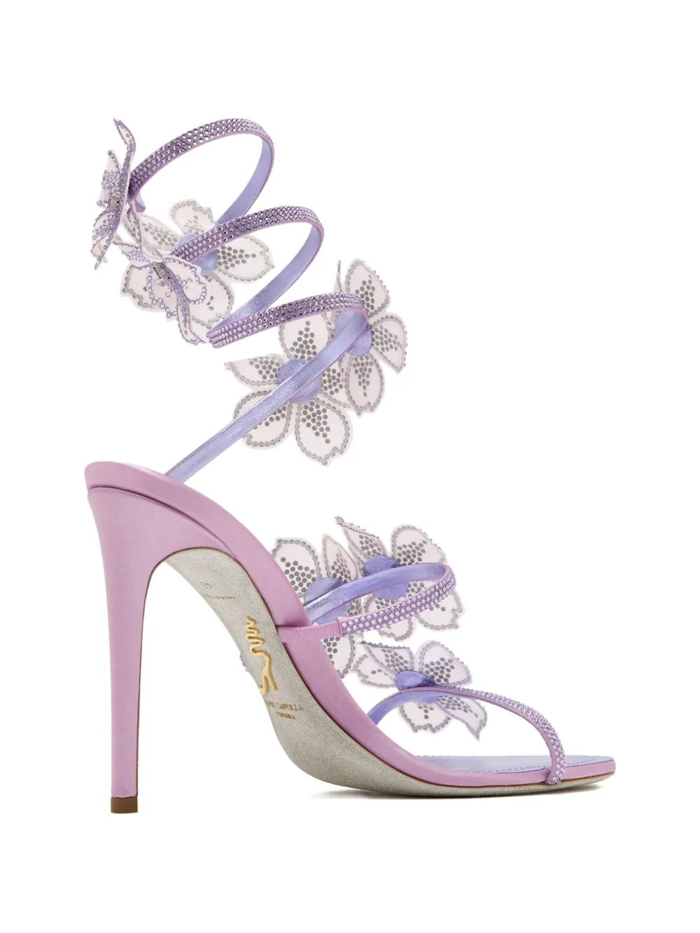 Floral embellished sandals