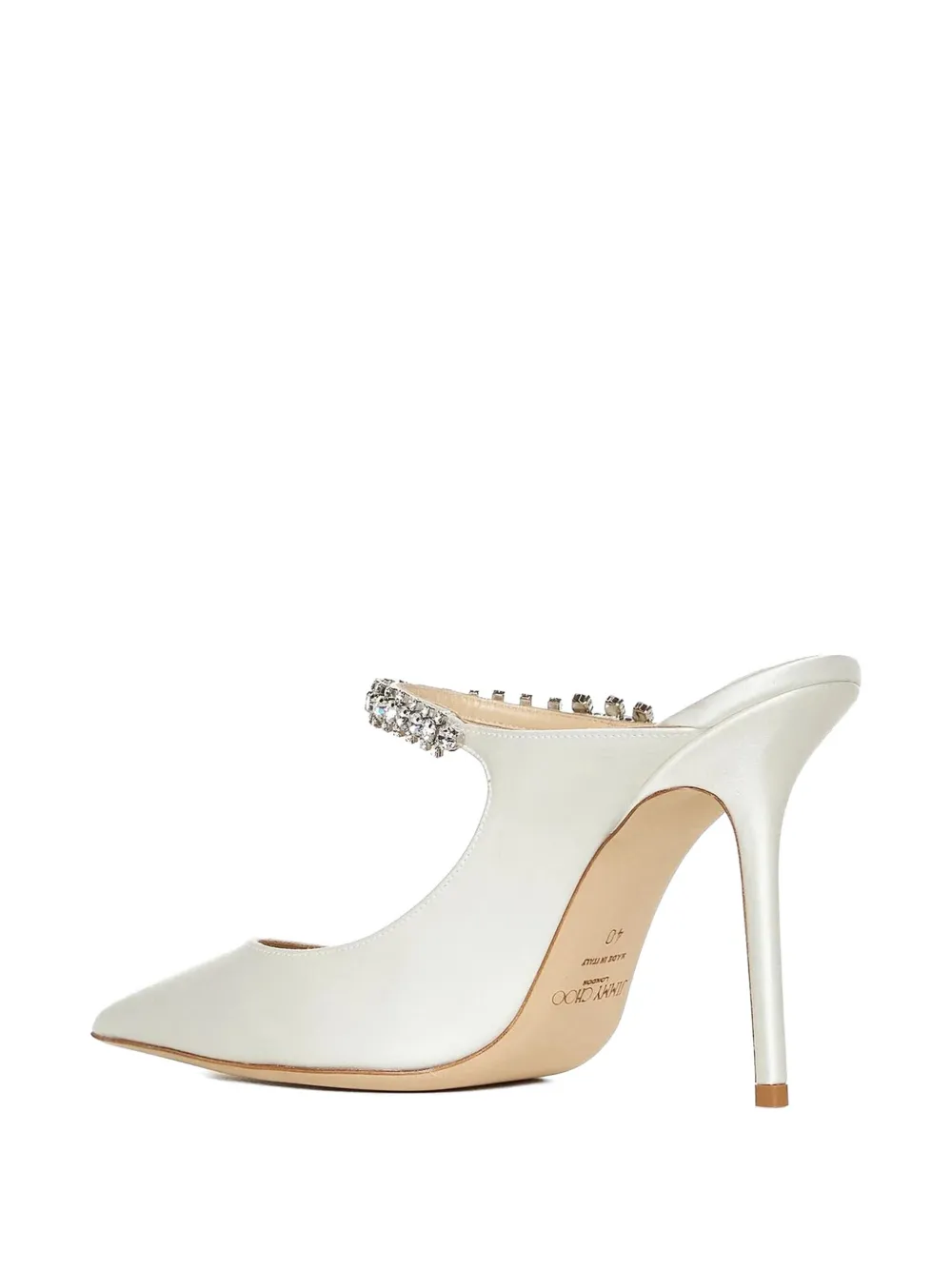 Crystal-embellished pointed-toe pumps