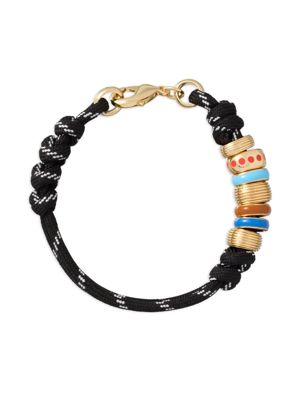 Knotted-cord bead bracelet