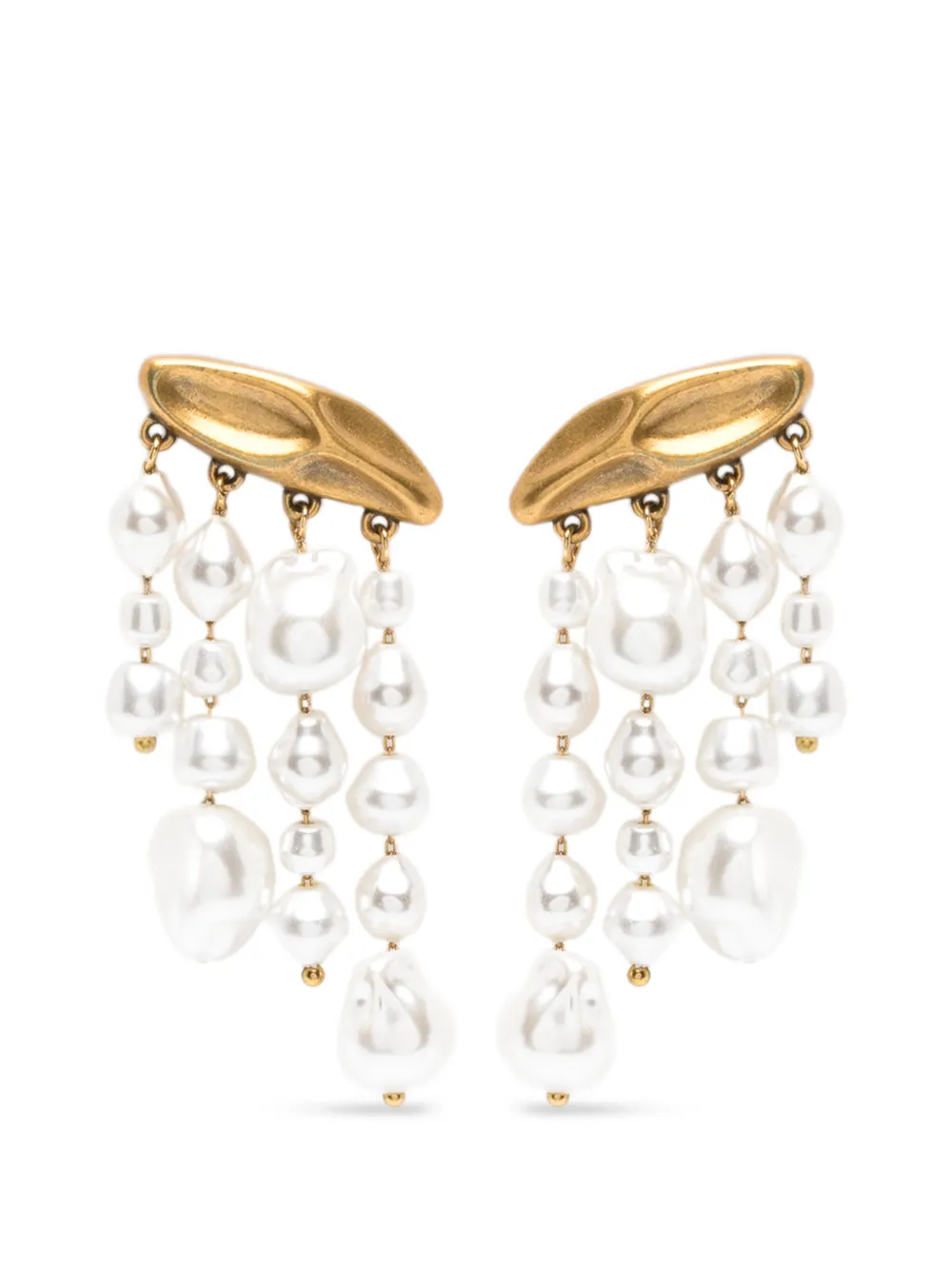 Faux-pearl drop earrings