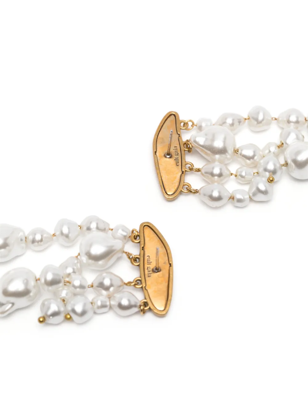 Faux-pearl drop earrings