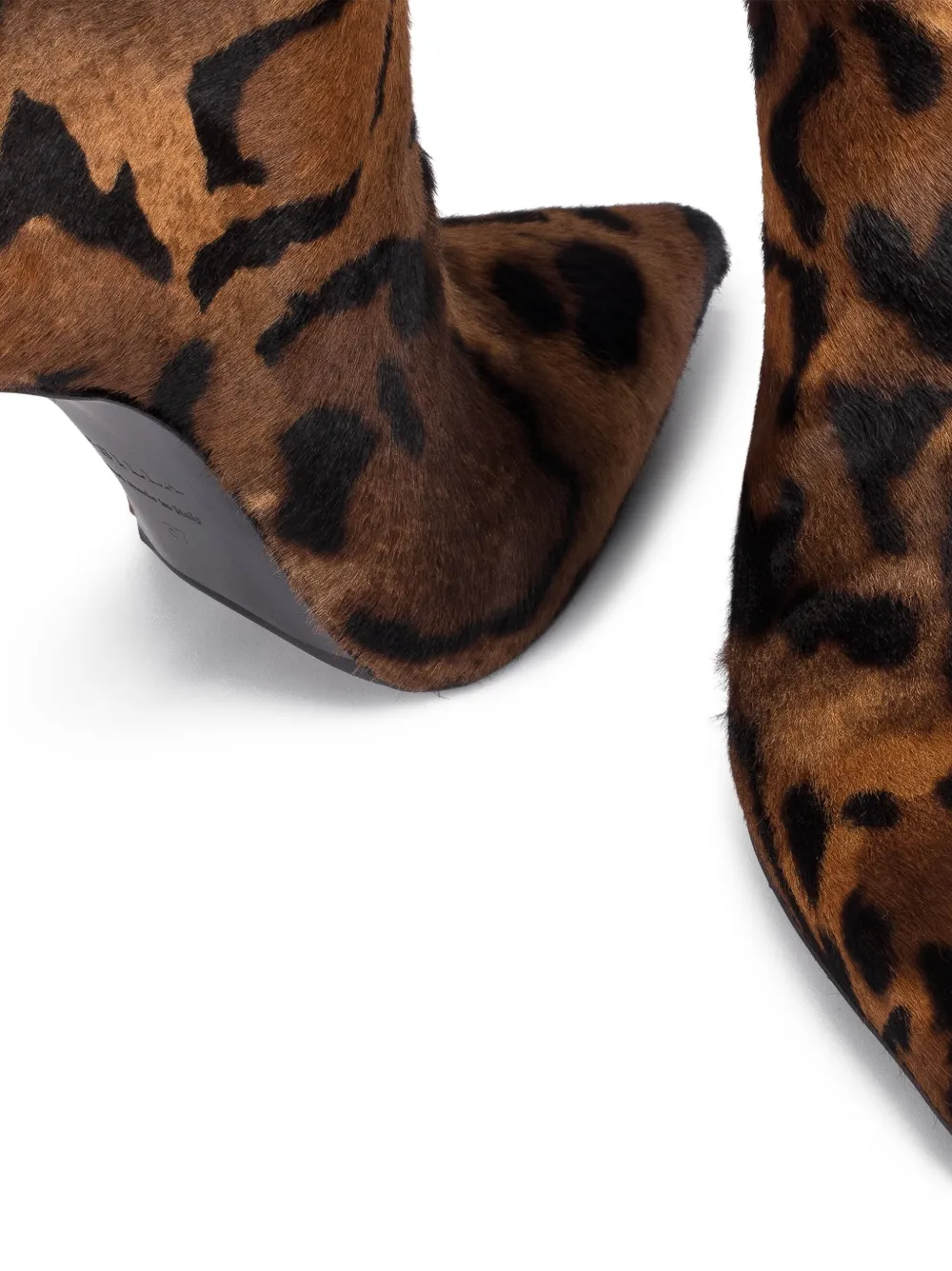 Eva leopard-print leather boots 120mm