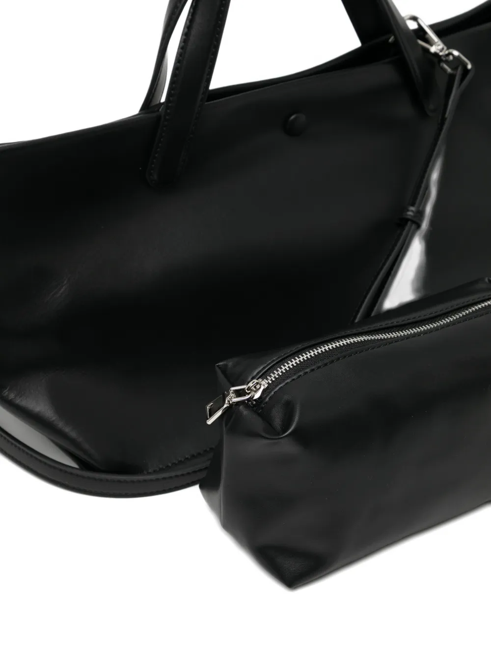 Leather tote bag