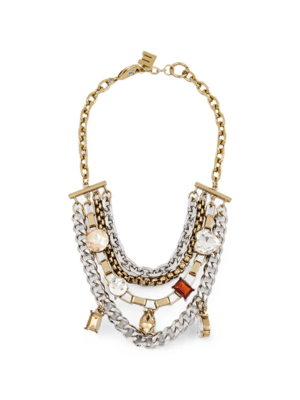 Kosta crystal-embellished layered necklace