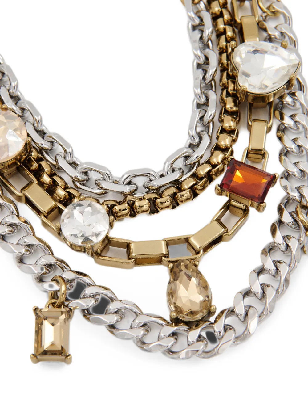 Kosta crystal-embellished layered necklace